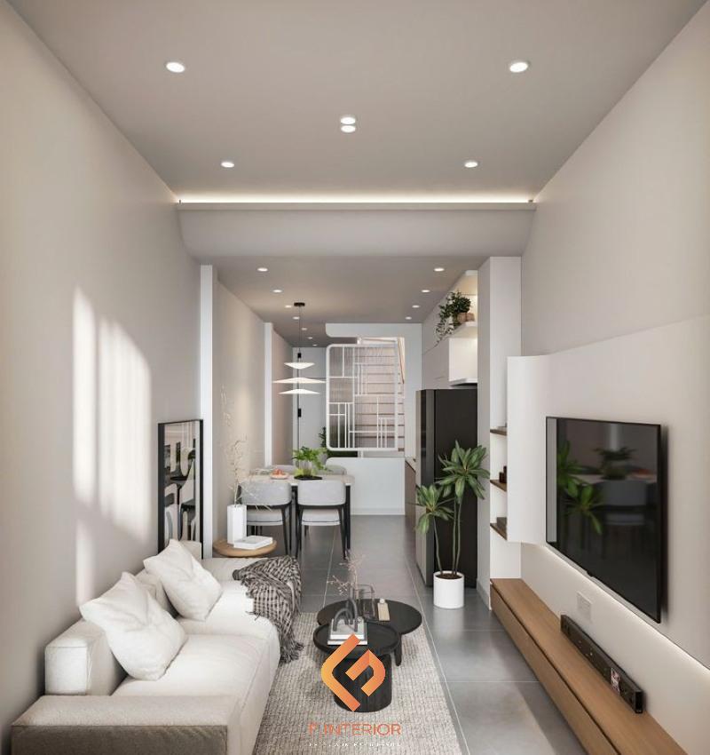 thiết kế nội thất nhà ống mặt tiền 3m