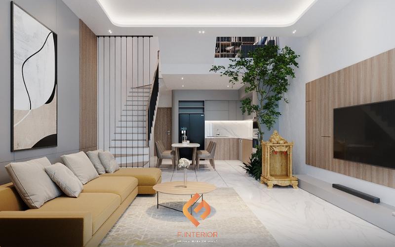 thiết kế nội thất nhà ống mặt tiền 4m