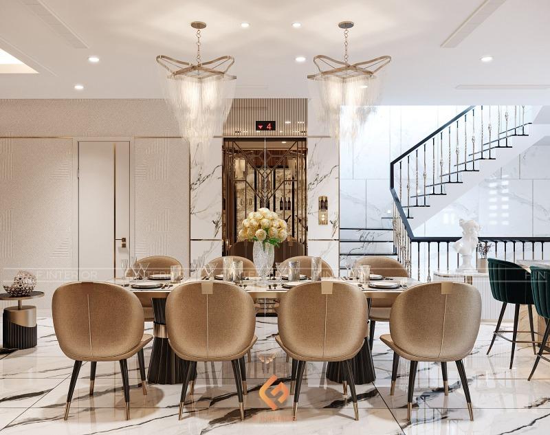 thiết kế nội thất phòng bếp nhà ống