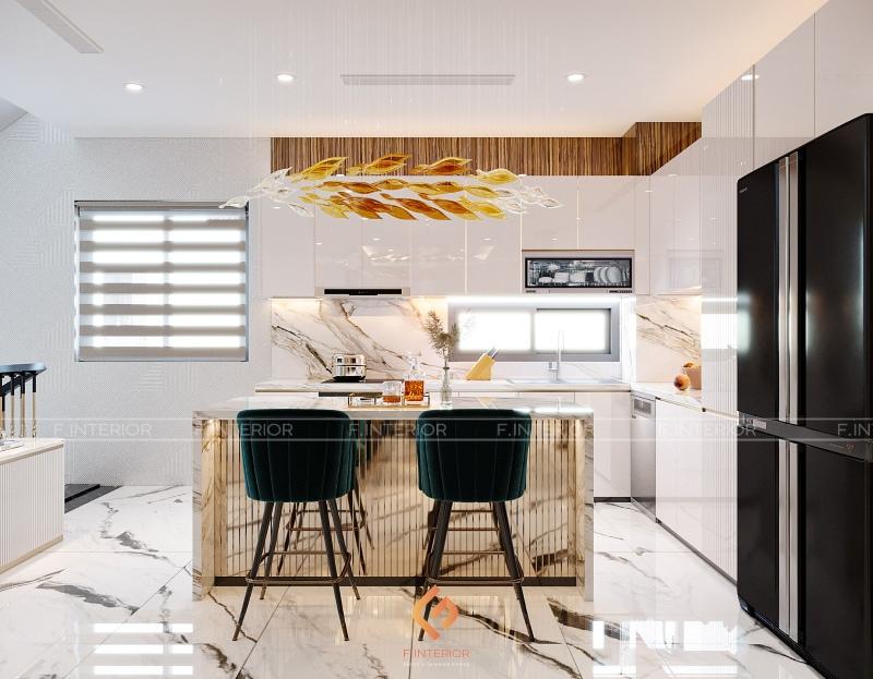 thiết kế nội thất phòng bếp nhà ống