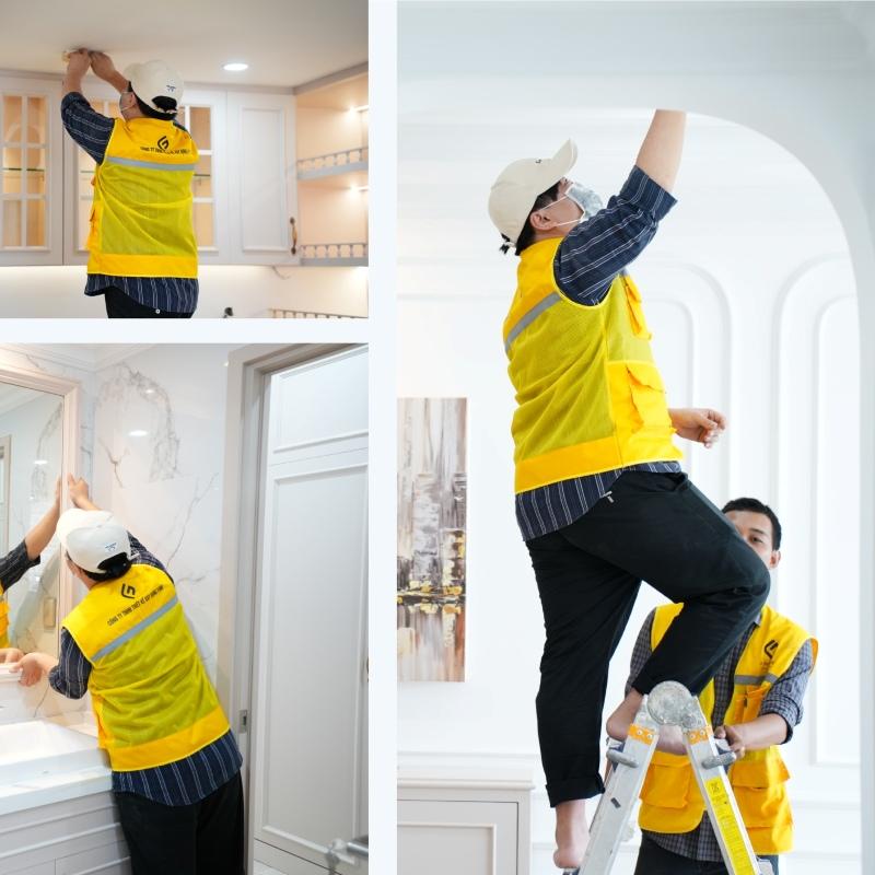 thiết kế nội thất phòng bếp nhà ống