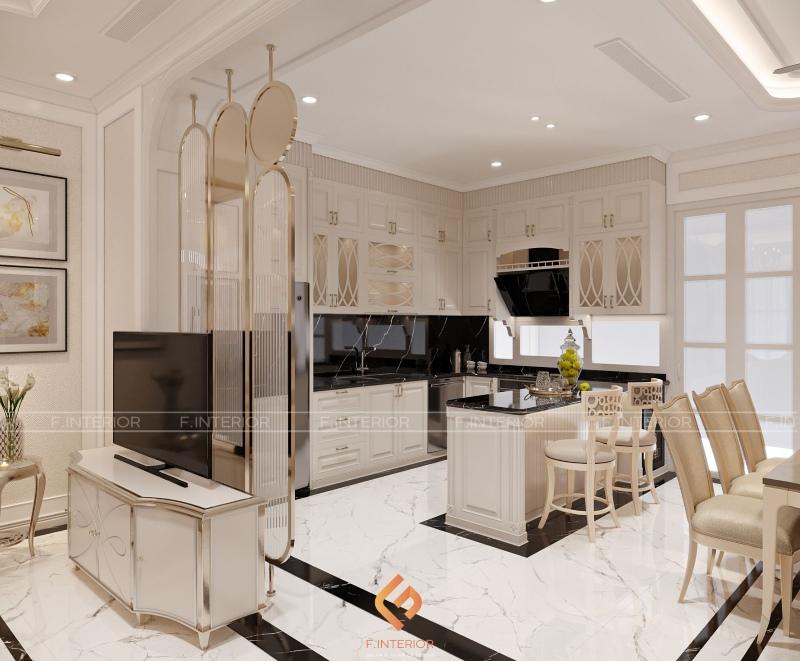 thiết kế nội thất phòng bếp nhà ống