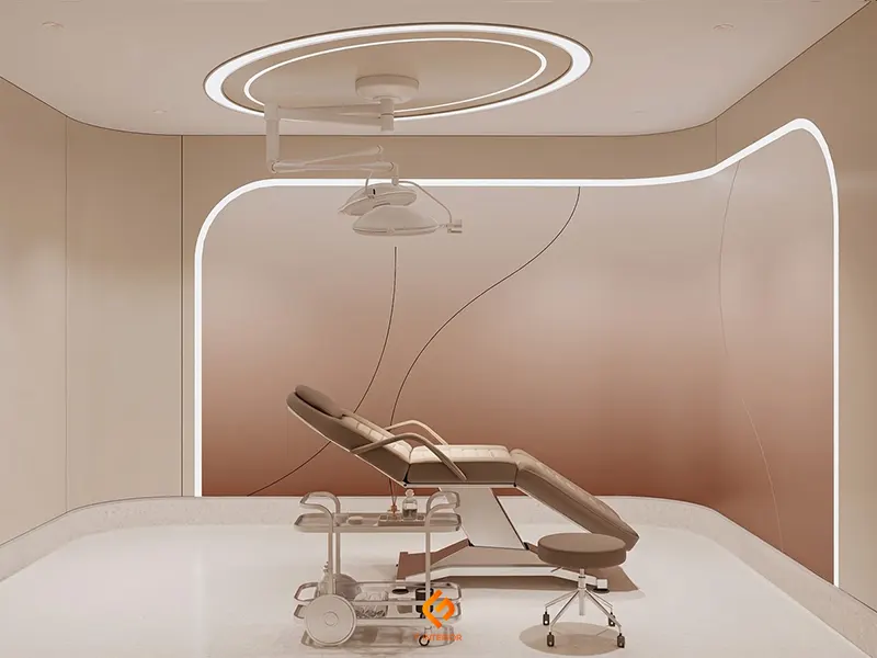 Phòng laser trong phòng khám thẩm mỹ và da liễu cần đảm bảo đèn báo hiệu, cửa chắn tia và bề mặt nội thất không phản chiếu Phòng laser trong phòng khám thẩm mỹ và da liễu cần đảm bảo đèn báo hiệu, cửa chắn tia và bề mặt nội thất không phản chiếu